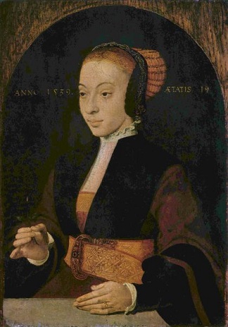 A Young Woman at 19 years of age, 1539  (Barthel Bruyn the Elder)  (1493-1555)  Location TBD 