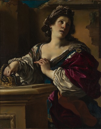 Suicide of Cleopatra, 30 BCE August 10 (Guercino - Giovanni Francesco Barbieri) (1591-1666) Norton Simon Museum, Pasadena, CA, F.1973.30.P