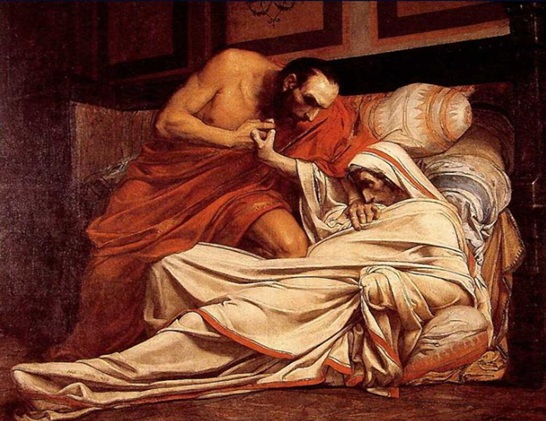 Death of Tiberius, 37 CE, March 16 (Jean Paul Laurens) (1838-1921)