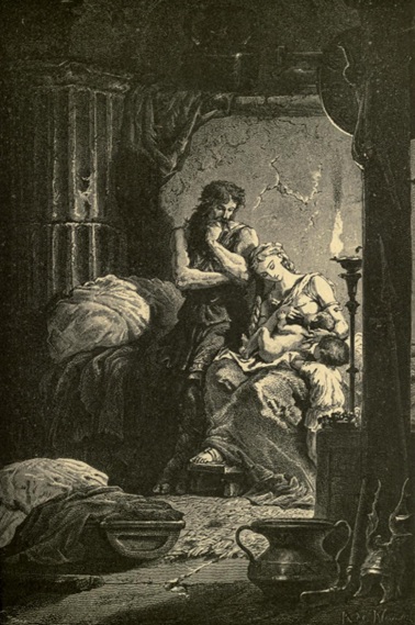 Eponina and Sabinus hide in a vault, 69 CE