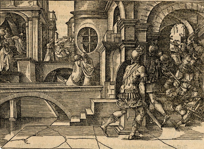 Death of Antigonus, brother of Hasmonean King Aristobulus I,  103  BCE  (Tobias Stimmer)  (1539-1584) The British Museum, London,  1927.0430.36
