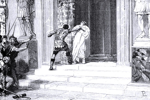 Pertinax is assissinated, 193 CE, March 28 (Lodovico Pogliaghi) (1857–1950) 