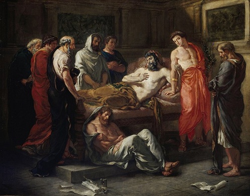 Death of Marcus Aurelius, 180, March 17 (Eugene Delacroix) (1798-1863) Musée des Beaux Arts, Lyon, Inv. A 2928