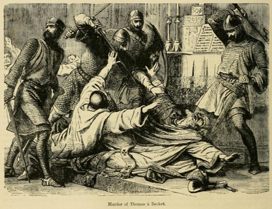 Murder of Thomas a Becket, 1170, December 29, from Cassel