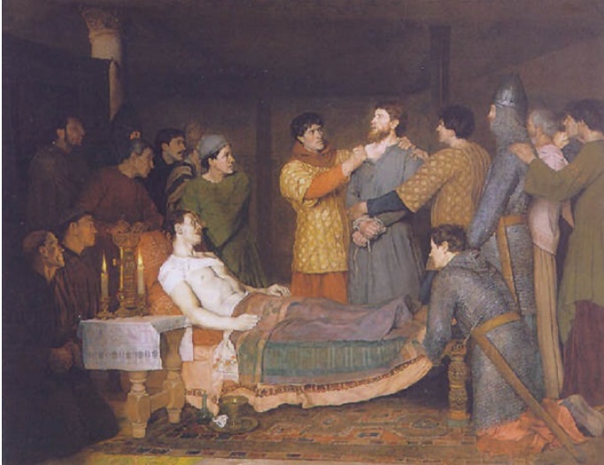 Death of Richard I Lionheart, 1199 CE, April 6 (Adolphe Charles Edouard Steinheil) (1850-1908)
