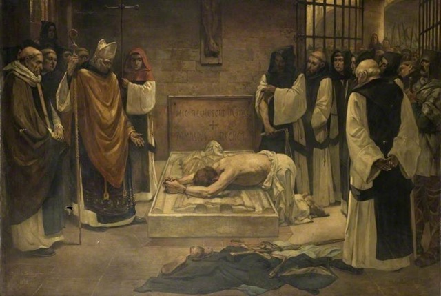 Henry II does public penance at tomb of Thomas à Becket, 1174, July 12 (Samuel Seeberger) (fl. 1875–1899) West Northamptonshire Council
