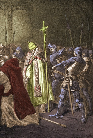 The Outrage of Agnani, 1303, September 7 (Alphonse-Marie-Adolphe de Neuville) (1835-1885) from Guizot
