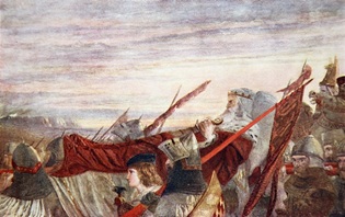 Edward I dies on the march north, 1307, July 7 (William Bell Scott) (1811-1890)
