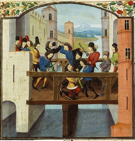 Assassination of John the Fearless, Duke of Burgundy, 1419, September 10, Bibliothèque nationale de France, Paris