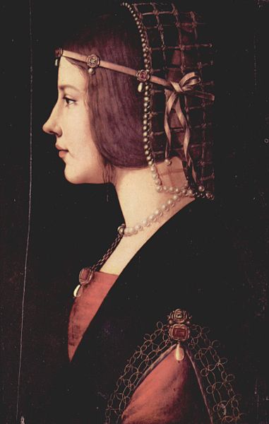 Beatrice d’Este, ca. 1490 (Ambrogio Da Predis/Leonardo da Vinci) (1452-1508) (1452-1519)     Location TBD     