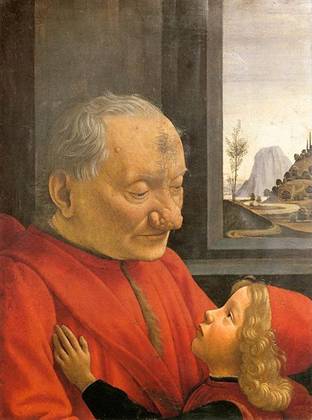 A Man and his Grandson, ca. 1490 (Domenico Ghirlandaio) (1449-1494) Musée du Louvre, Paris       