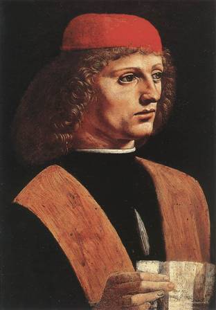 A Man, ca. 1490 (Musician) (Leonardo Da Vinci) (1452-1519) Pinacoteca Ambrosiana Milan 