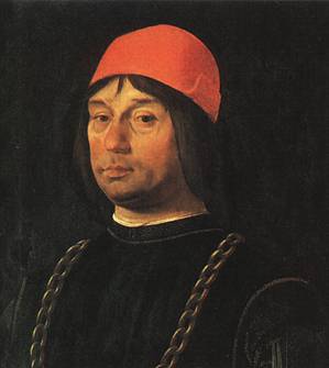 A Man from Bentivoglio Family, possibly Giovanni  ca. 1490   (Lorenzo Costa) (1460-1535)   Location TBD 