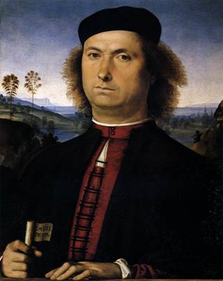 Francesco delle Opere, ca. 1494  (Pietro Perugino) (1446-1524)     Galleria degli Uffizi, Florence  