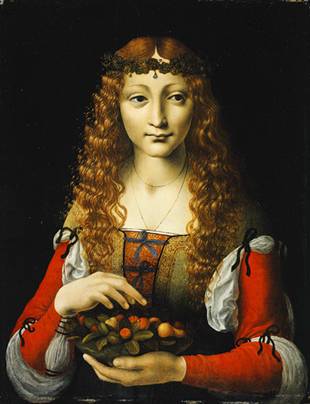A Girl, ca. 1491-1495  (attributed to Giovanni Antonio Boltraffio) (1467-1516)    The Metropolitan Museum of Art, New York, NY     91.26.5 