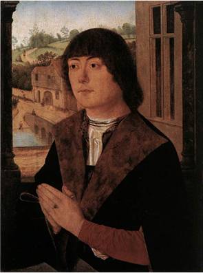 A Man, ca. 1495 (half of  diptych) (Unknown Flemish Master) Courtauld Institute Galleries, London 

