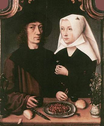 Self-Portrait with Artist’s Wife, ca. 1497  (Unknown Flemish Master)    Koninklijk Museum voor Schone Kunsten, Antwerp 
