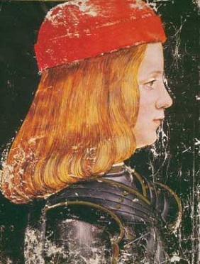 Massimiliano Sforza, ca. 1500 (Ambrogio de Predis) (1455-1508) Biblioteca Trivulziana Castella Sforzesco, Milano