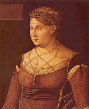 Catherine Cornaro, Queen of Cyprus, ca. 1500 (Gentile Bellini) (1429-1507) Museum of Fine Arts, Budapest, Inv. 101