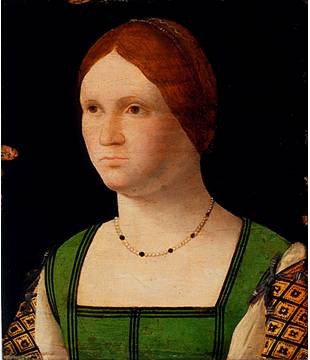 A Young Woman, ca. 1500 (attrib. Francesco Pietro Bissolo)    (1478-1554) Los Angeles County Museum of Art, CA, 53.28.17 