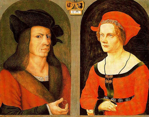 Coloman Helmschmid and Agnes Breu, ca. 1505 (Jorg Breu the Elder) (1475-1537) Museo Nacional Thyssen-Bornemisza,  Madrid, Inv244 ; 1930.63          