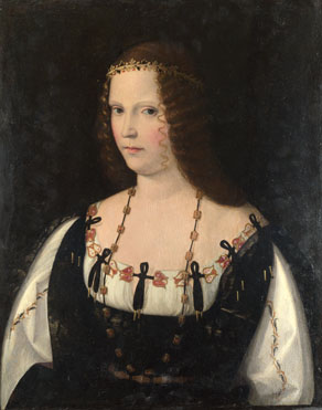 A Young Lady, ca. 1505 (attributed to Bartolomeo Veneto) (1470-1531) The National Gallery, London, NG2507
