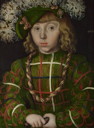 Johann the Magnanimous, diptych, 1509 (Lucas Cranach the Elder) (1472-1553) The National Gallery, London, NG6539