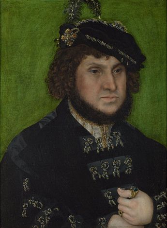Johann the Steadfast, diptych, 1509 (Lucas Cranach the Elder) (1472-1553)   The National Gallery, London, NG6538