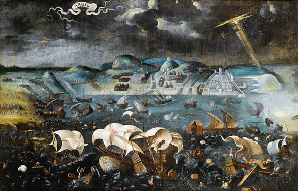 Massive Storm destroys and scatters Charles V
