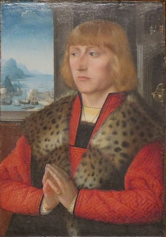 A Man of the Hillensberger Family, part of Diptych, 1513 (attributed to Adriaen Isenbrandt) (ca. 1485-1551)  Lowe Art Museum,  Coral Gables, Florida 