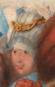 Woman detail 1511 from Martyrdom of 10000 by Durer 1471-1528