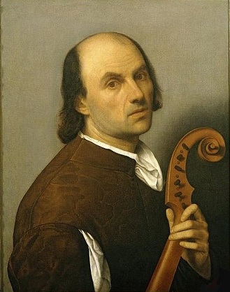 A Man with stringed instrument, ca. 1515 (attributed to Bernardino Licinio) (ca. 1489-1565)  Memphis Brooks Museum of Art, TN,  Kress 206 