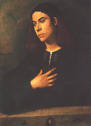 A Venetian Gentleman, ca. 1510  (Giorgione) (1477-1510) (Titian) (ca. 1488-1567) Location TBD  1939.1.258 Kress Collection