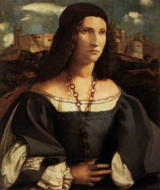 Alda Gambara, ca. 1516  (Altobello Melone)    (1485-1543)   Pinacoteca di Brera, Milano   