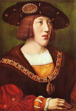 Charles V at about 17 ca. 1516  Bernard van Orley  1487-1541    Musée du Louvre Paris  Emperor future young man boy royalty ruler Empire Holy Roman 