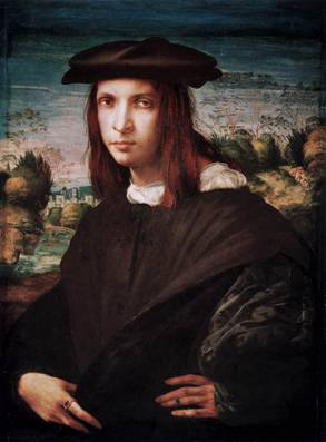 A Young Man,  ca. 1517-1518 (Rosso Fiorentino) (1494-1540) Staatliche Museen zu Berlin   