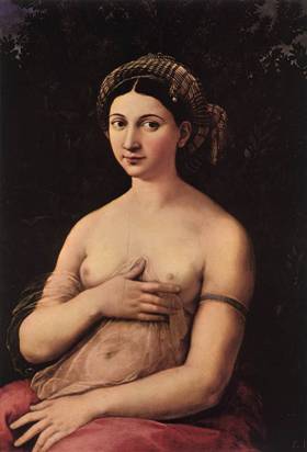 A Young Woman, ca. 1519 (La Fornarina) “1518-1519”(Raphael) (1483-1520) Galleria Borghese, Roma 