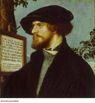 Boniface Amerbach, ca. 1519 (Hans Holbein the Younger) (1497-1543)  Kunstmuseum Basel   INV 314 
