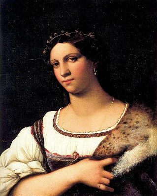Woman, ca. 1512  (La Fornarina), d. (Sebastiano del Piombo) (1485-1547) Galleria degli Uffizi, Firenze     