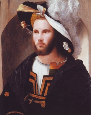 A Man, ca.1515-1517 (attrib. Girolamo Romanino) (c1485-c1566) The Royal Collection, UK RCIN 406370 