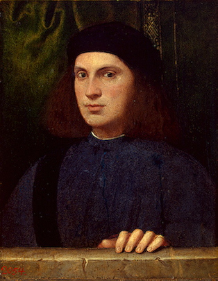 A Young Man, ca. "1510-1515" (Bonifazio Veronese) (1487-1553) State Hermitage Museum, St. Peterburg, Russia