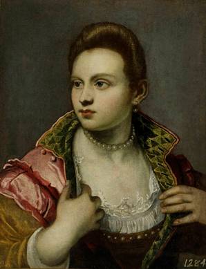 A Venetian Woman, ca. 1590  (Jacopo Robusto Tintoretto) (1518-1594)   Museo Nacional del Prado, Madrid    P00384 