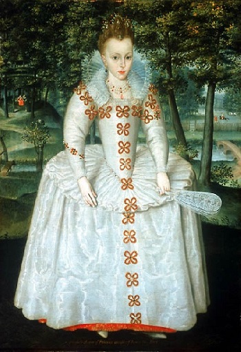 Princess Elizabeth of Bohemia, "The Winter Queen", 1603 (Robert Peake the Elder) (1551-1619)  National Maritime Museum, Greenwich, BHC 4237 