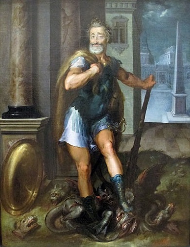 Henry IV, King of France, as  Hercules Overcoming the Lernaean Hydra, ca. 1600 (circle of Toussaint Dubreuil) (ca. 1561- 1602)  Musée du Louvre, Paris, R.F. 1997-13