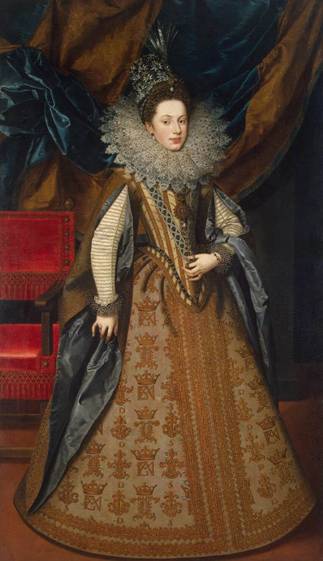 Margaret of Savoy, Duchess of Mantua, 1608  (Frans Pourbus the Younger) (1569-1622) The State Hermitage Museum, St. Petersburg, ГЭ-6957     