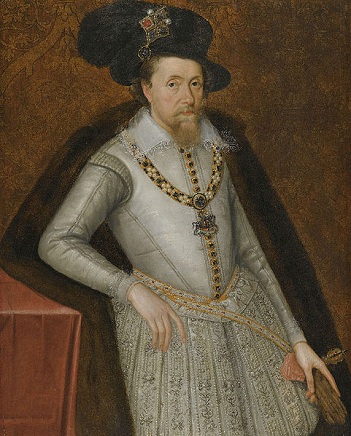 James I, King of England, ca. 1605  (attributed to John de Critz the Elder) (ca. 1551-1642)  Christies Auction House, Sale 8008, Lot 184   