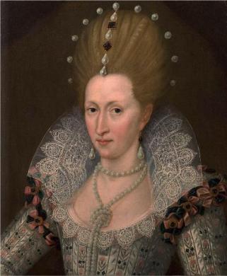Anne of Denmark, ca. 1605 (John de Critz) (1552-1642) The Weiss Gallery, London
