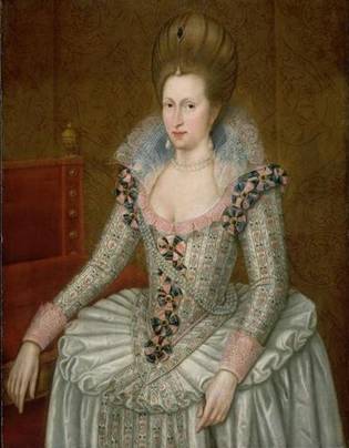 Anne of Denmark ca. 1605   Queen of Scotland) ca. (John de Critz) (1555-1641)    National Maritime Museum, Greenwich, London, 	BHC4251                   