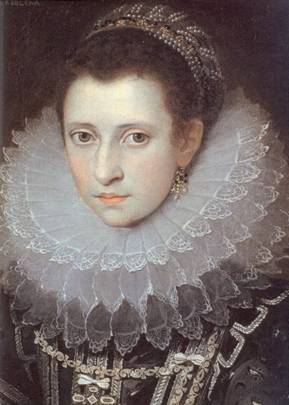 A Young Lady, ca. 1605   (Frans Pourbus the Younger) (1569-1622)       Pinacoteca Malaspina, Pavia