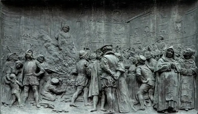 Giordano Bruno executed, 1600, February 17 (Ettore Ferrari) (1845-1929)
